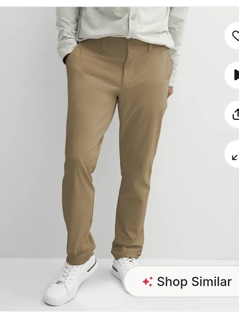 Men's Slim Straight Chino Pants in Tan